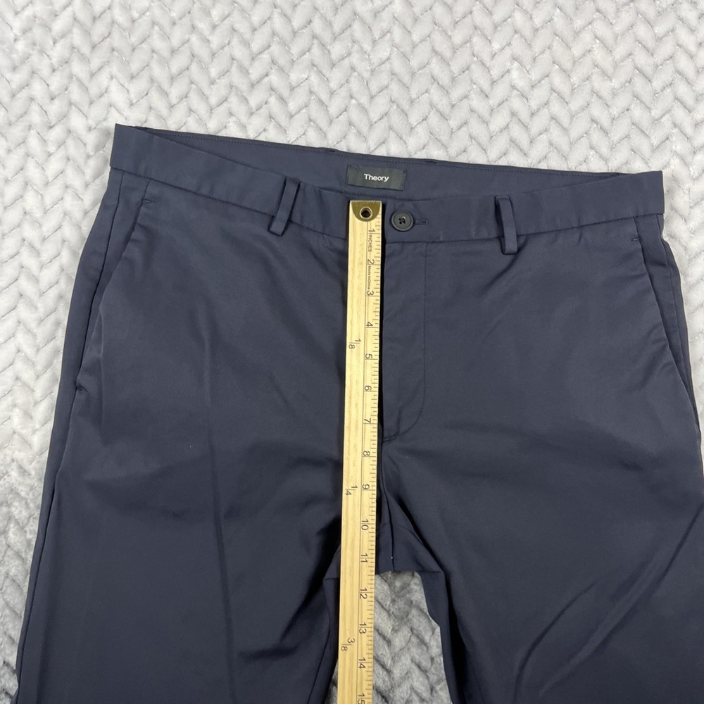 Theory Zaine SW Precision Pants Mens 34x31" Blue Slim Stretch Chino Performance - Picture 6 of 13